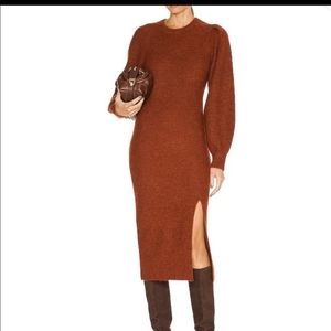 rag & bone Burnt Orange Angora Long Winter Sweater Dress NWOT M/L